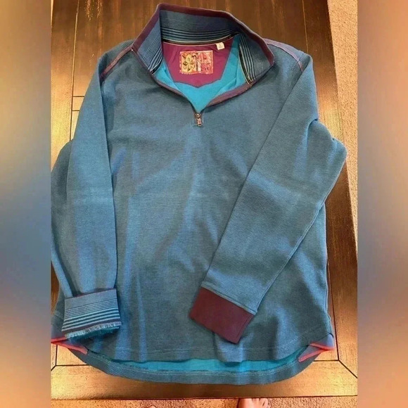 Robert Graham Prescott Quarter Zip Classic Fit Size L - Picture 2 of 9